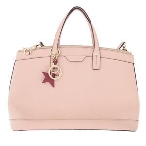 Henri Bendel Pink Purse Shoulder Bag Zip Up Ballet Pink Satchel Saffiano Leather